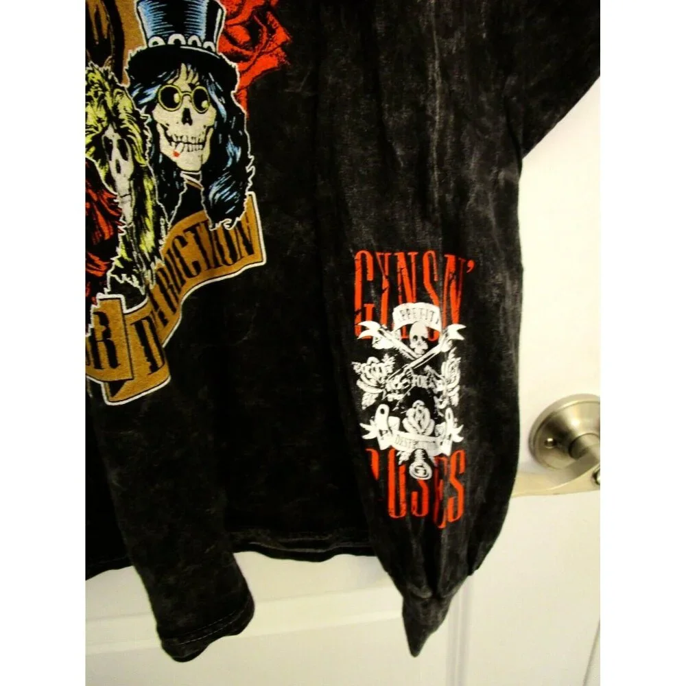 Guns N' Roses Long Sleeve Men Large Graphic Gray T-Shirt - 100% Cotton - NWOT - Picture 7 of 13